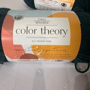 Lion Brand Color Theory Acrylic Yarn "Peacock" Green 148AD Lot of 9 Skeins